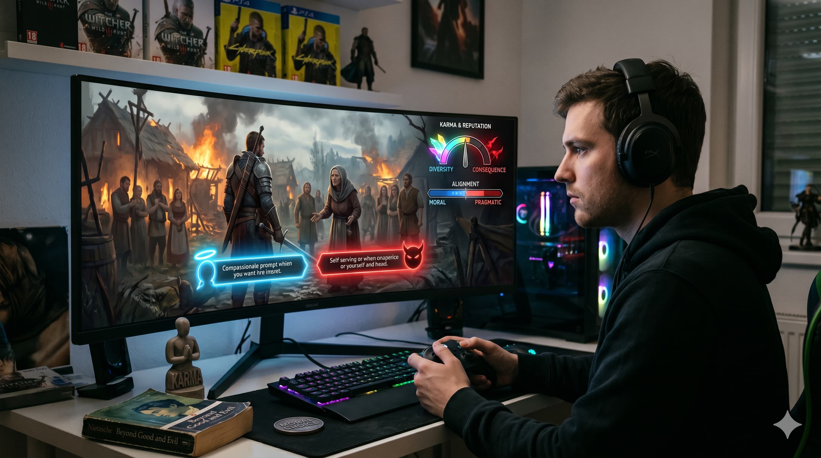 Gamification of Morality: What Video Games Teach Us About Ethics and Karma